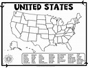 United States Map Quiz & Worksheet: USA Map Test w/ Practice Sheet (US ...