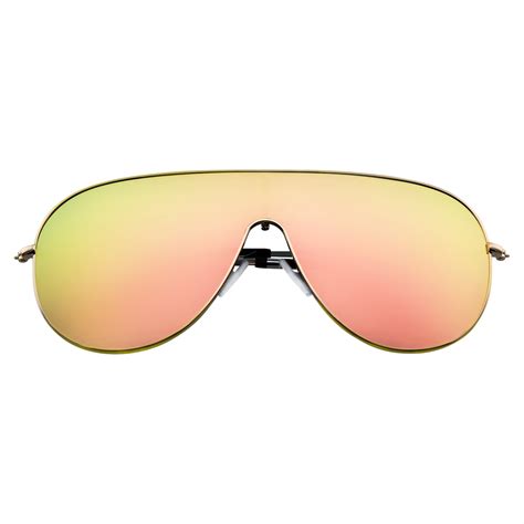 emblem eyewear futuristic retro modern mirrored flat lens oversized shield sunglasses