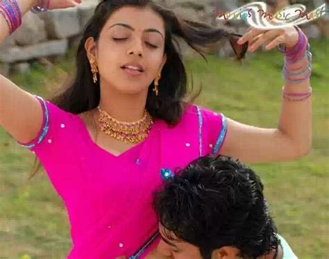 Only Actress Kajal Agarwal Hot Navel Kiss Photos From Telugu Movie