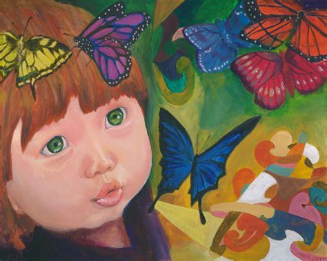Beautiful Baby Nursery Art Acrylic Painting On Canvas Giclee Print