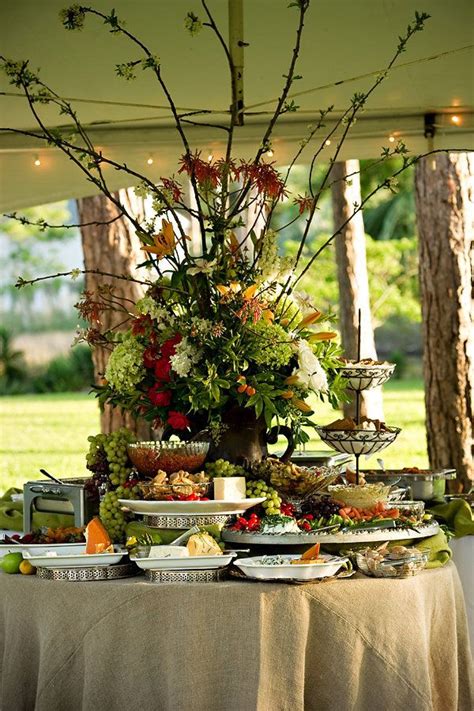 Vintage Garden Wedding By Browne Photography Buffet Table Decor