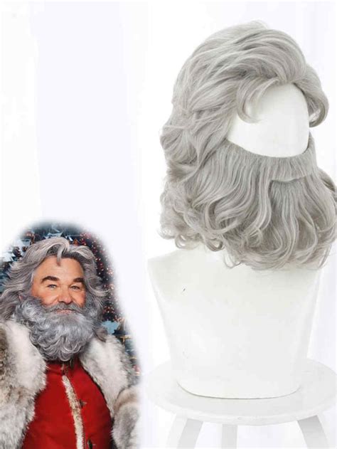 Movie The Christmas Chronicles 2 Santa Claus Silver Cosplay Beard And