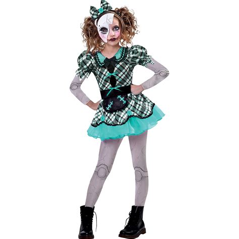 Creepy Doll Dress Costume For Girls Large With Included Accessories