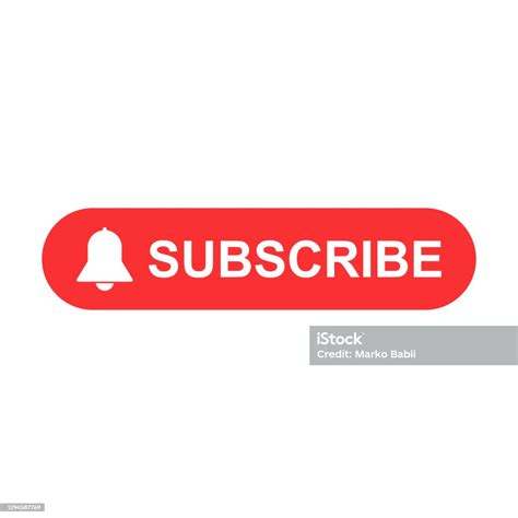 Subscribe Button Icon Vector In Flat Design Stock Illustration