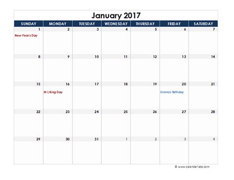 2016 Excel Calendar Spreadsheet Free Printable Templates