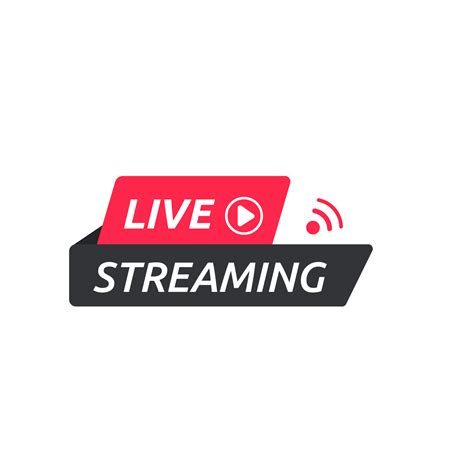 Live Streaming Symbol Set Online Broadcast Icon The Concept Of Live