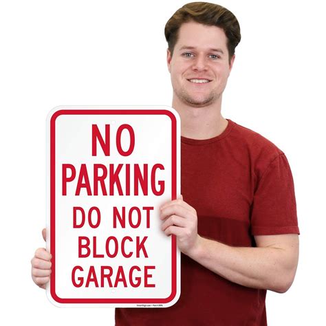 Smartsign K 9461 Al 12x18 No Parking Do Not Block Garage Sign 12