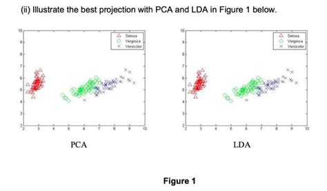 Solved Ii Illustrate The Best Projection With Pca And Lda