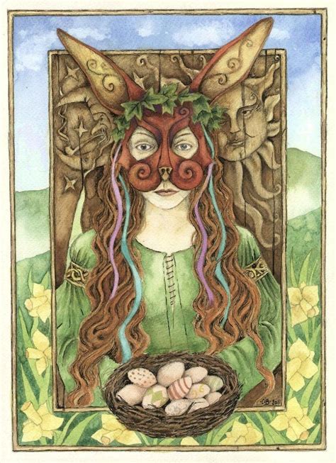 Easter Ishtar Eostre And Eggs Pagan Art Spring Equinox Ostara