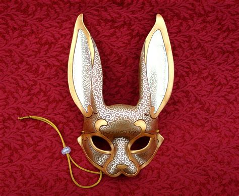 venetian rabbit mask v15 handmade leather rabbit mask etsy leather handmade handmade etsy