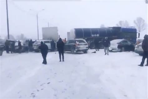 Появилось видео с места массовой аварии под Москвой Российская газета