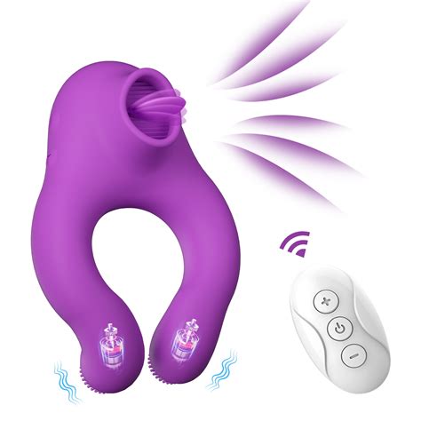 Fidech Tongue Licking Vibrator Sex Toys With Penis Ring Remote Control Clitoris And G Spot