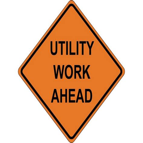 Sign Utility Work 48x48 Acm Bo Dg Natcap