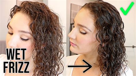 wet frizz curly routine how to get rid of wet frizz part 2 youtube