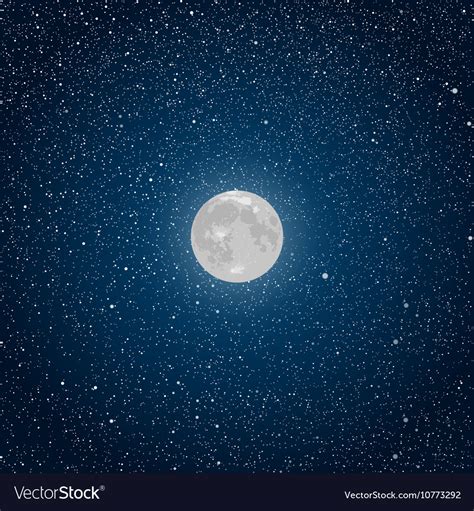 Starry Night Sky With Moon Wallpaper