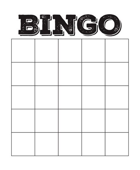 Blank Bingo Card Template Printable Printable Templates