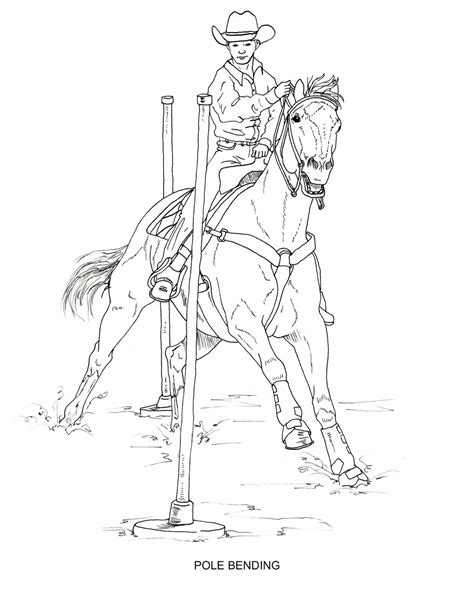 Printable Set Of 10 Western Riding Coloring Pages Digital Etsy