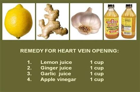 Dr Mat Heart Vein Opening Drink Ingredients1 Cup Lemon Juice 1 Cup Ginger Juice 1 Cup Garlic