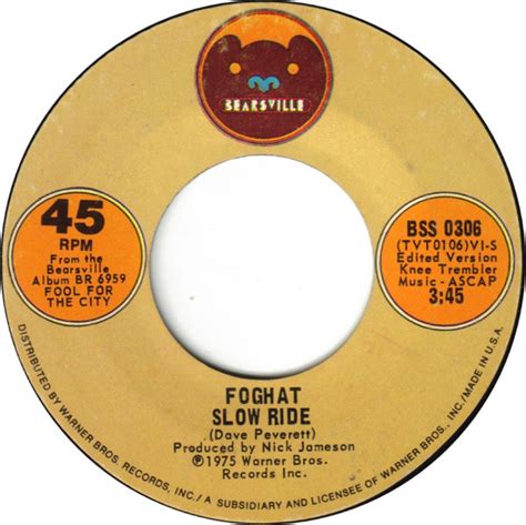 Foghat Slow Ride 1975 Vinyl Discogs