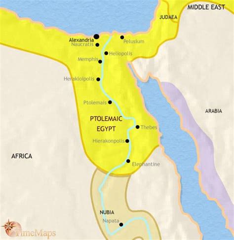 Map Showing Ancient Egypt History At The Time Of The Great Pyramids