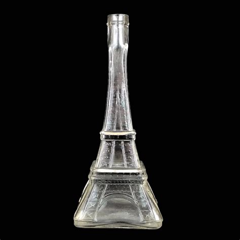 Vintage Eiffel Tower Glass Bottle I Love Paris Souvenir And Etsy