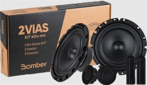 Alto Falante Kit Duas Vias Bomber Universal 60 Rms 6 Polegadas