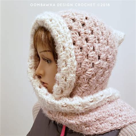 easy hooded scarf free crochet pattern