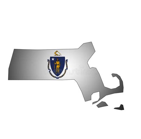 Massachusetts State With Flag Stock Illustration Illustration Of Flag