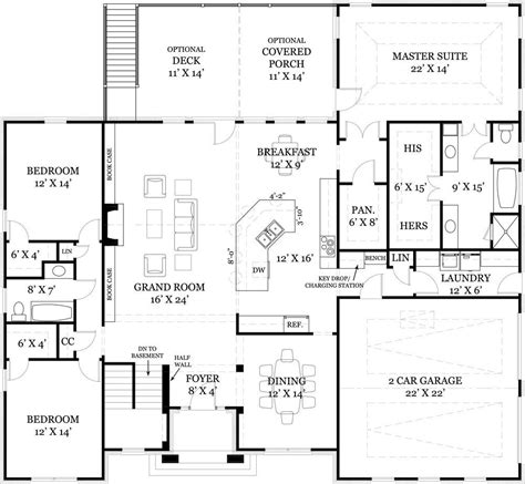 House Plans With Master Bedroom In Basement Floor Plans Ranch