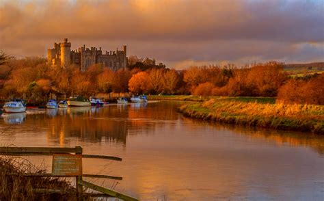 Rivers Nature Water Architecture Rock Castle Wallpaper England