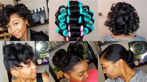 After you've roller set your hair, you should wrap it. Roller Wrap Styling | Roller set hairstyles, Relaxed hair ...