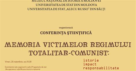 Ştiinţă Pentru Toţi Conferința științifică „memoria Victimelor