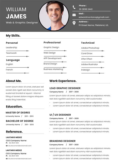 Professional Clean Resume Template To Download In Word Format