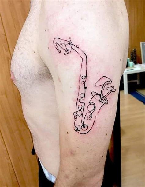 30 Pretty Saxophone Tattoos Show Your Temperament Style Vp Page 27