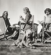 Adrian Stephen, Virginia Woolf, and Karin Stephen sitting with dog ...