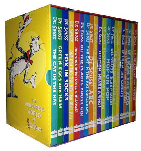 Seuss's beginner book collection (cat in the hat, one fish two fish, green eggs and ham, hop on pop, fox in socks). dr seuss book collection - Google Search | Dr seuss books ...