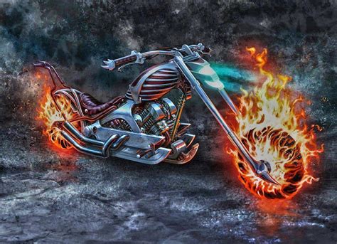 Ghost Rider Bike Wallpapers Wallpaper Cave