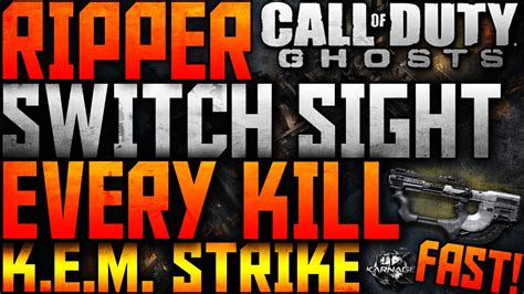 Cod Ghosts Ripper Switch Sight Kem Strike Hybrid Assault To Smg