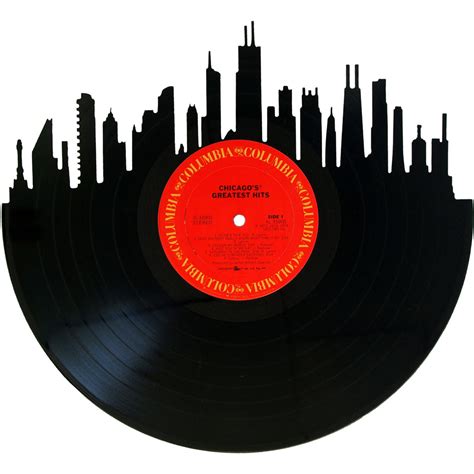 Chicago Skyline - Chicago Band Vinyl Record Art - Records Redone
