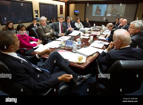 Us President Barack Obama Convenes A National Security Council Meeting