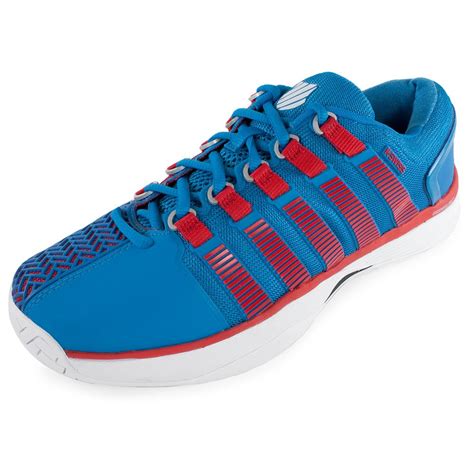 테니스 헤리티지 스포츠 브랜드, 히스토리, 신발, 의류 등 제품소개, 매장 및 이벤트 안내. K-Swiss Hypercourt Mens Tennis Shoes - Blue/Red/White ...