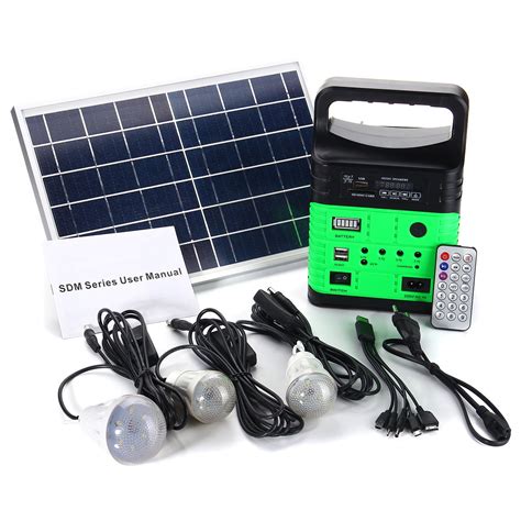 6v 3w Solar Panel Emergency Light Generator Kit Small Home System With