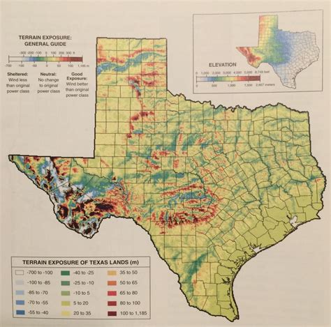 Old Texas Topographic Prominence Map Shows You Where To Find The