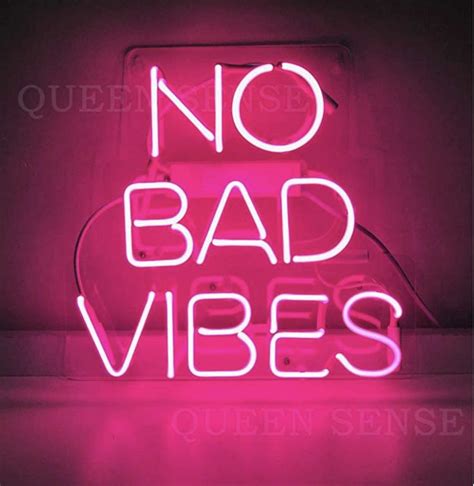 A Neon Sign That Says No Bad Vibes