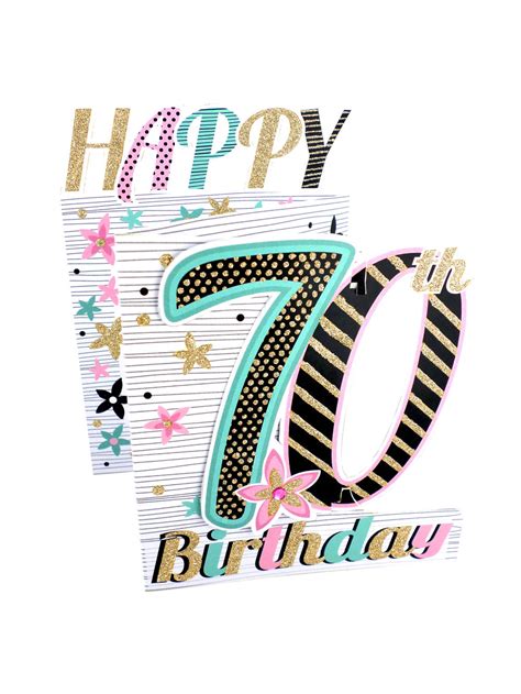 70th birthday card for her fabulous lady women sister female chihuahua mum dog puppy lover uk greeting from the dog worldwide delivery. 70th Birthday Female 3D Cutting Edge Birthday Card | Cards