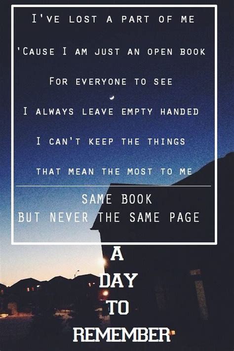 Pin By Carley On Song Lyrics A Day To Remember Remember Music Help