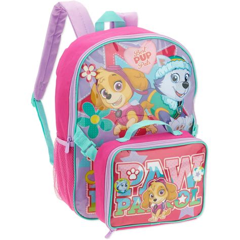 Nick Paw Patrol Girls Backpack With Lunch Box