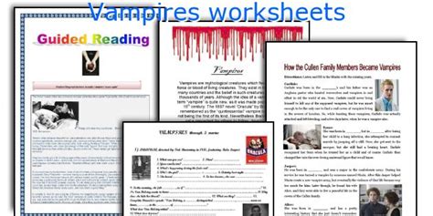english teaching worksheets vampires