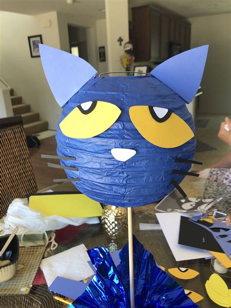 Pete The Cat Inspired Centerpieces Cat Birthday Party Cat Party 4th