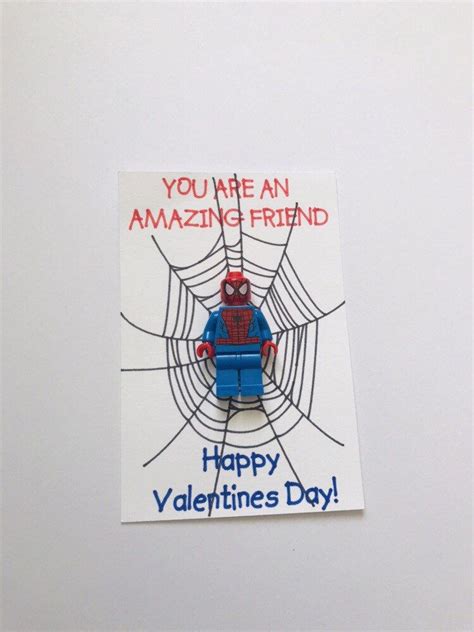 8 Spiderman Valentine Card Classroom Valentine Personalize Etsy